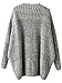 ROMWE Women's Basic Long Sleeve V-Neck Knit Loose Casual Oversized Sweater