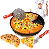 Liberty Imports Pizza Party Fast Food Cooking & Cutting Play Set Toy for kids