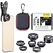 Phone Camera Lens Kit - iPhone Camera Lens - Fisheye Lens | Wide Angle Lens | Zoom Lens for Smartphone | Telephoto Lens | Macro Lens - Universal 7 in 1 Clip On Lens with Protective Case and Lens Caps