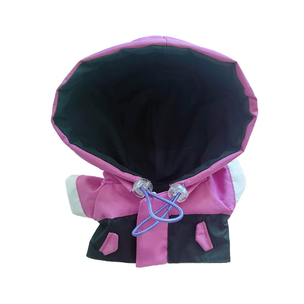 niannyyhouse 20cm Plush Doll Clothes Color Blocking Punching Jacket Coat 8in Doll Accessories (Purple+Black)