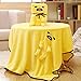 GK-O Anime Gudetama Plush Blanket Yellow Lazy Egg Yolk Roll Air Condition(Large)