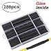 280pcs 3:1 Dual Wall Adhesive Heat Shrink Tubing Kit, 5 Sizes (Diameter): 3/8, 1/4, 3/16, 1/8, 3/32-inch, Marine Cable Wire Sleeve Tube Wrap Assortment with Storage Case for DIY by MILAPEAK (Black) primary