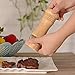 Haomacro Salt and Pepper Grinder Set, Wood Pepper Mills,Wooden Salt Grinders Refillable Manual Pepper Ginder with Acrylic Visible Window,Ceramic Grinding Core- 6.5 Inches–Pack of 2