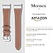 Mornex band Compatible with Fitbit Charge 3 Band & Charge 3 SE Leather Straps, Adjustable Genuine Classic Replacement Wristband for Charge 3 Fitness Accessories with Metal Connectors, Brown