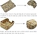 Tfwadmx Rabbit Grass Bed Portable Bunny Straw House Handmade Woven Hamster Bedding Nest Small Animal Chew Cage Toy for Guinea Pig Chinchilla Ferret Gerbil Rat with Hay Mats