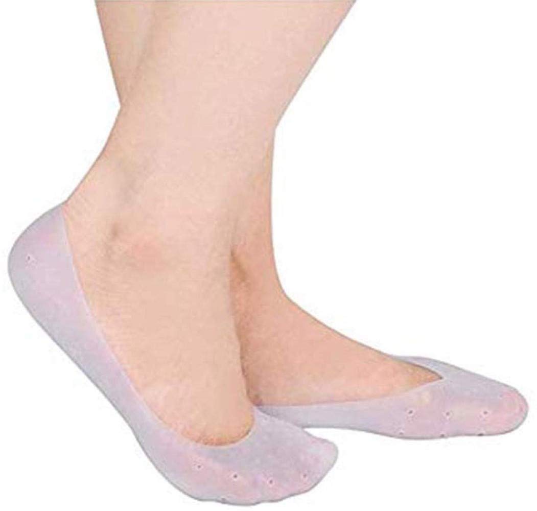 Pedimend Full Length Silicone Gel Breathable Moisturizing Foot Socks | for Dry/Cracked Skin | Remove Calluses Corns | Prevent Plantar Fasciitis & Metatarsalgia (Large)