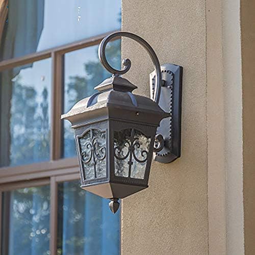 Outdoor Wall lamp Waterproof European Villa Retro Garden Aisle Garden Light Outdoor LED Corridor Light Balcony Lighting-Black