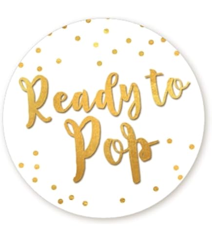 40 'Going To Pop' Baby Shower Stickers - 2 Inch Round, Sky Blue, For Popcorn Favors & Decor