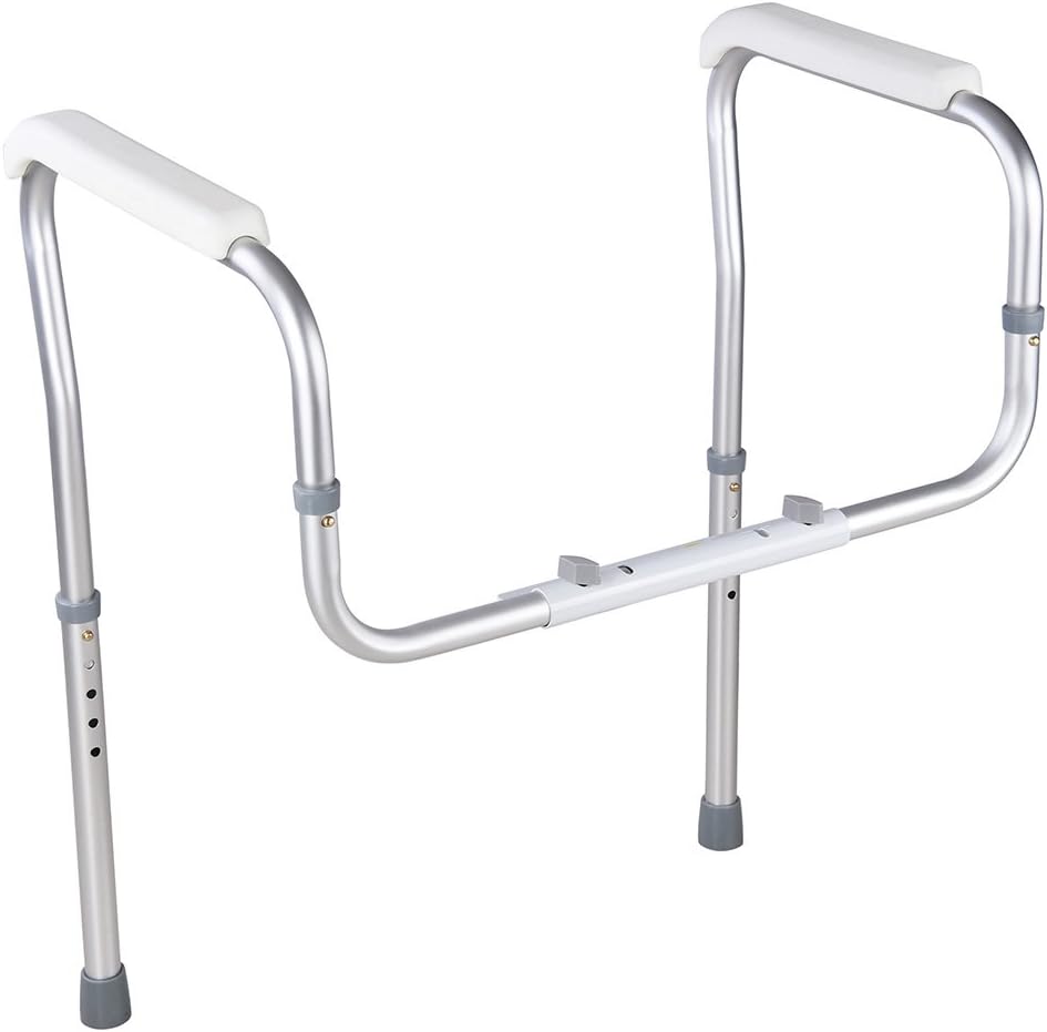 AW Adjustable Toilet Safety Frame Rail 375lbs Grab Bar Support Assist for Elderly Seniors Handicap Disabled: Home & Kitchen
