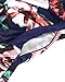 OUGES Women's V-Neck Pattern Pocket Maxi Long Dress(Floral-7,S) Red Flowers