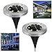 Newfen Solar Ground Lights Outdoor, Disk Lights Garden Pathway Outdoor In-Ground Solar Lights With 8 LED (4 Pack; White)