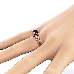 925 Sterling Silver Shiny Full Diamond Black