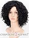 Chantiche Black Wig Synthetic, Short Curly Wig for Women Heat Resistant Synthetic Wigs 1B (GL-0504)