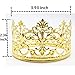 HYOUNINGF Gold Crown Cake Topper Elegant Cake Decoration for King, Queen, Prince and Princess Themed Parties, Royal Birthday Cake Decoration