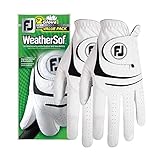 New 2017 FootJoy WeatherSof Mens Golf Gloves (2 Pack) (Cadet Small, Worn on Left Hand)