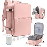 Vacuum Seal Travel Backpack with Air Pump,Compression Vacpack Waterproof Carry On Backpack for Travel Women Men with Vacuum System,Airlines Approved Daypack Laptop Space Saver Bags,Pink