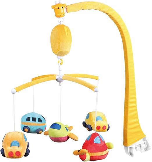 yellow cot mobile