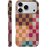 DAIZAG Case Compatible with iPhone 17 Pro,Fit Shockproof Cover for Women Girls,Vintage Checkerboard Tartan Retro
