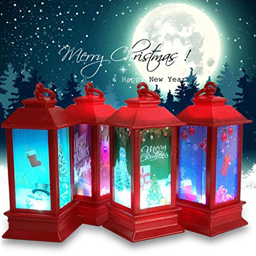 Christmas Lantern Decorations Snow Globes Battery Operated