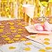 MOWO Glitter Heart Confetti Wedding Party Decor and Table Decor 1.2’’ in Diameter (Gold glitte,200pc)