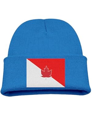 Flag Of Canada Kid's Hats Winter Funny Soft Knit Beanie Cap Children Unisex
