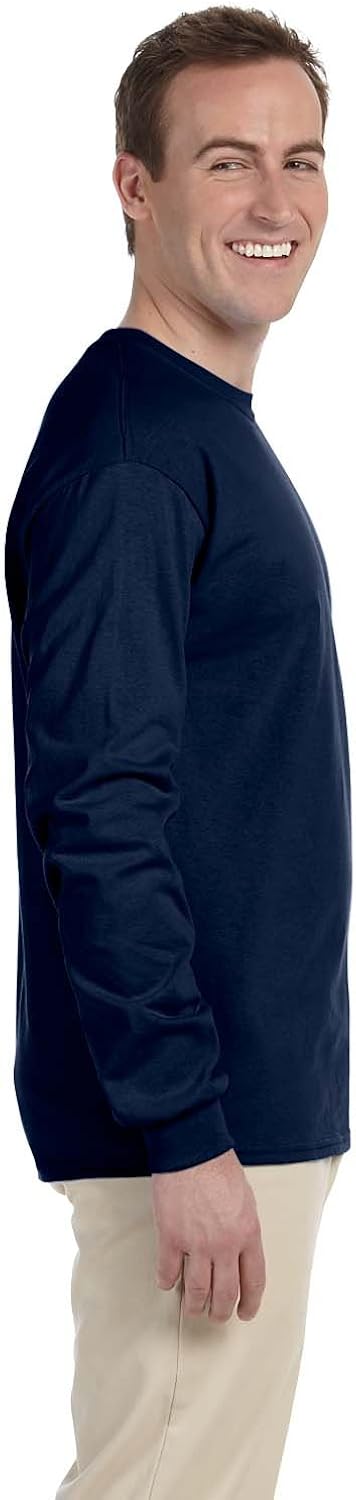 Fruit of the Loom 5 oz. 100% Heavy Cotton HD Long-Sleeve T-Shirt (4930) at  Men’s Clothing store