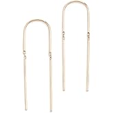 Zoe Chicco Women's 14k Gold Wire Thread Through Earrings