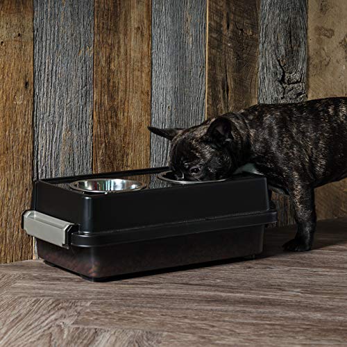 IRIS 6 QT Airtight Elevated Feeder, Smoke/Black Pricepulse