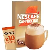 Nescafe Cappuccino 10pk | Instant cappuccino sachets with rich coffee flavor. Just add hot water.