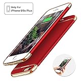 iPhone6 plus/6S plus Battery Case ,Joyroom Ultra Slim Extended Battery Case for iPhone 5.5inch, with 3500mAh Portable Charger Case External Battery Rechargeable Backup Case (Red)
