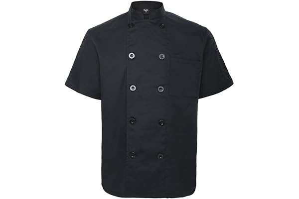 TopTie Unisex Short Sleeve Chef Coat Jacket