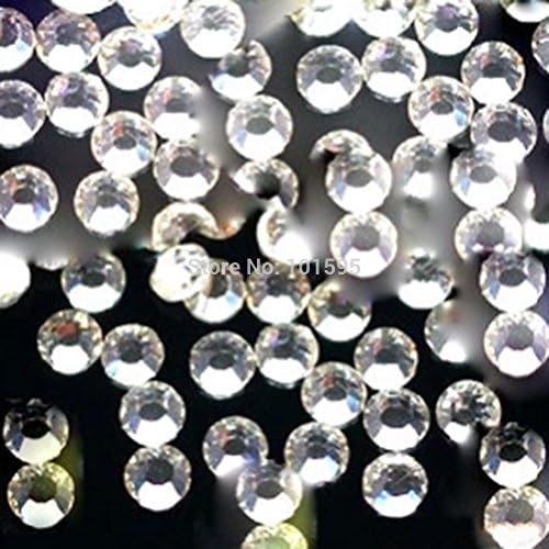 Ascentan(TM)2015 new Arrival 2000pcs Clear Glitter 2mm Hot Crystal Rhinestone Fix Rhinestone 3d Nail Art Decoration