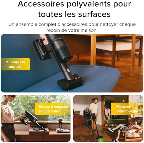 H60 Ultra Aspirateur Balai sans Fil, 210AW, 90 Min d’Autonomie