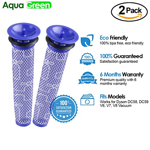 2-pack dyson v8, v6, v7, dc58, dc59 compatible washable…