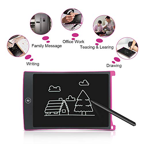 Girls Gifts Age 3-12, Tisy LCD Doodle Board Writing Drawing Tablet for Kids Toddler Teen Toys for 3-12 Year Old Girls Birthday Presents Gifts for 3-12 Year Old Rose Red TSUSWDT05 - Thumbnail 3