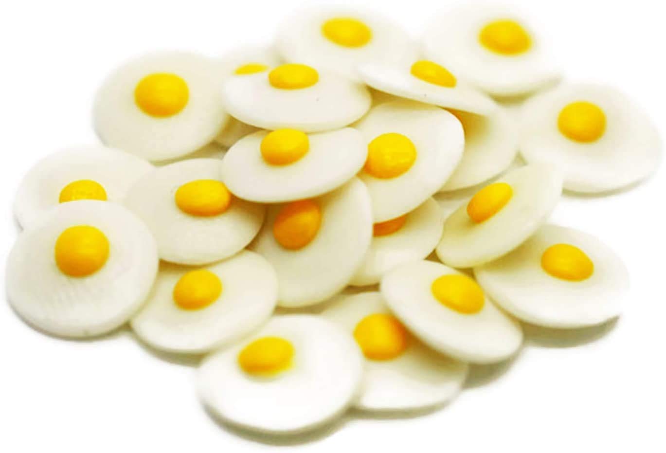 20 Psc Fried Egg Dollhouse Miniatures Food Kitchen