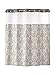 Hookless RBH85MY986 Vintage Medallion Polyester with PEVA Snap-in Liner and Flex-On Shower Curtain, Silver and White, 71x74