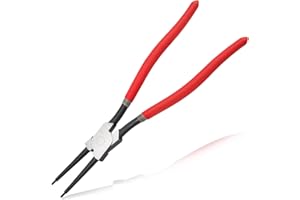 LEONTOOL 13-Inch Snap Ring Plier Heavy Duty Internal Circlip Pliers Straight Jaw Tip Diameter 0.12" for Installing Removing Retaining Ring