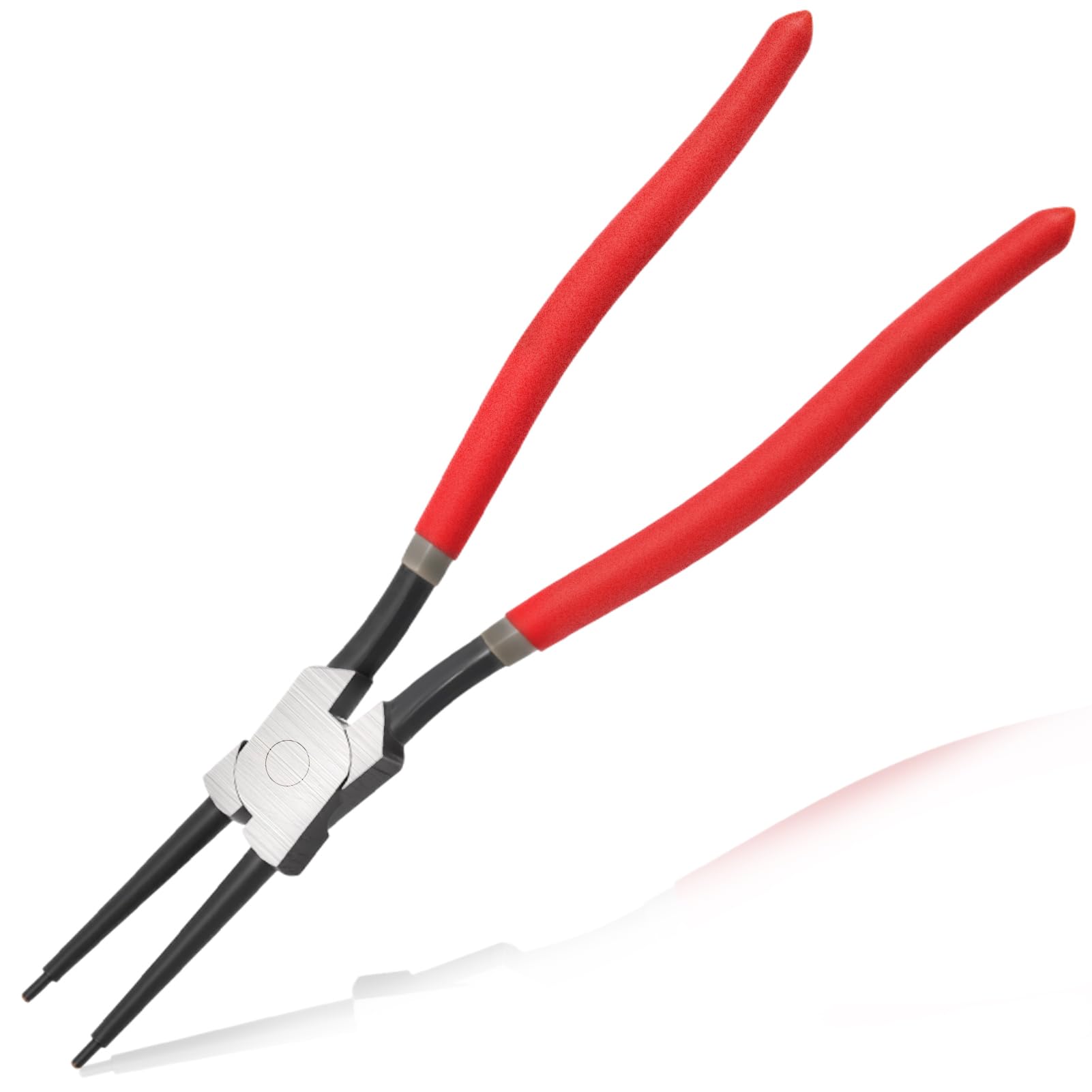 LEONTOOL 13-Inch Snap Ring Plier Heavy Duty Internal Circlip Pliers Straight Jaw Tip Diameter 0.12" for Installing Removing Retaining Ring