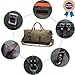 IBLUE Vinatge Canvas Leather Weekend Travel Carry-On Luggage Sports Duffel Bag B003 (XL 21'', Army Green)