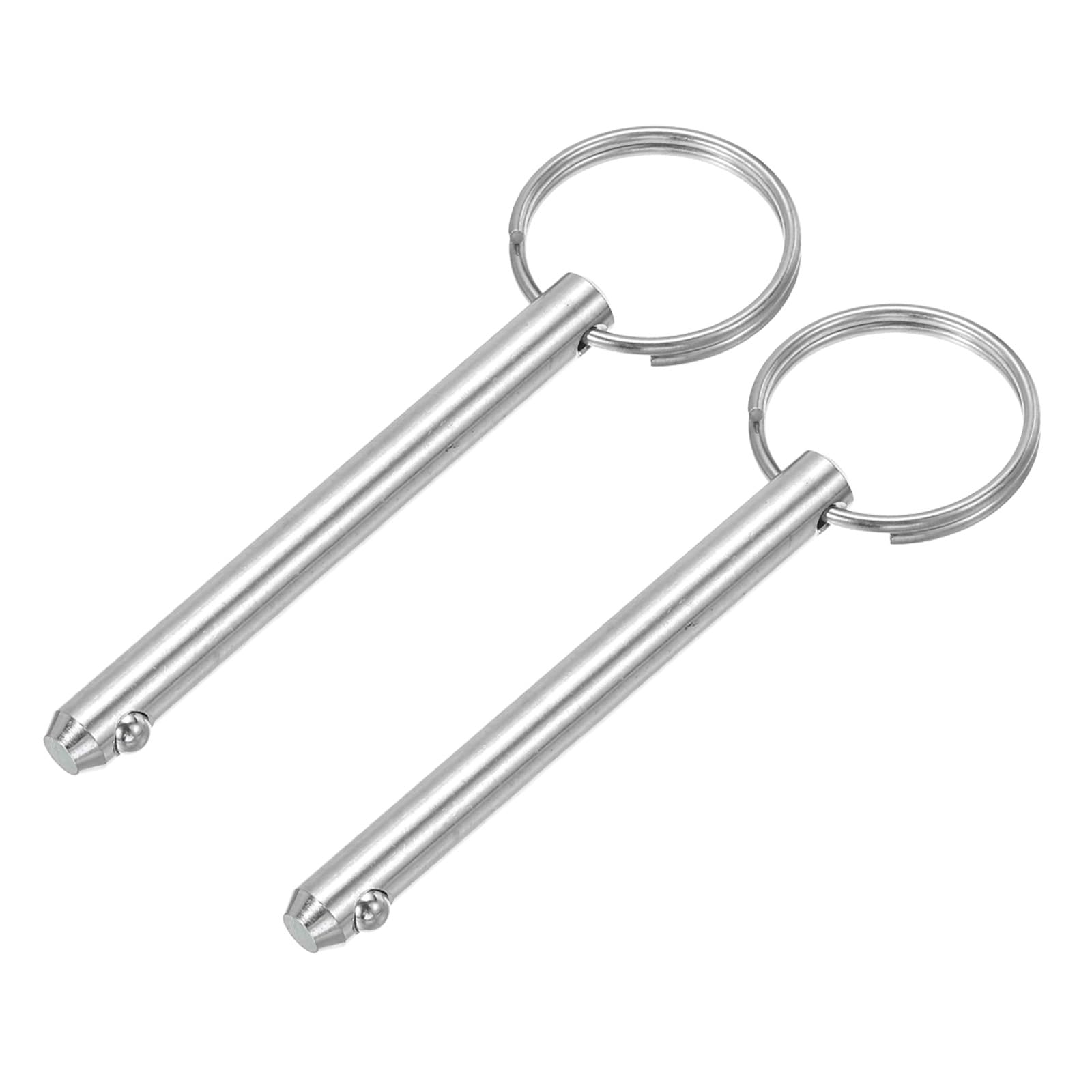 PATIKIL 316 Stainless Steel Quick Release Pin 2 Pack Bimini Top Pin Usable Length 2.36", Total Length 3", Dia 0.31" Boat Marine Hardware for Deck Boat Bimini Top