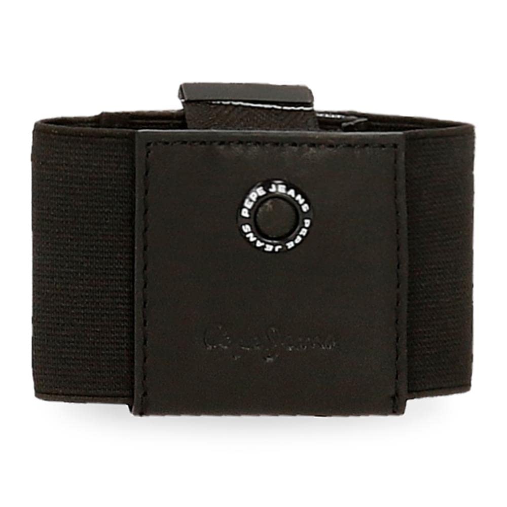 Pepe Jeans Badge, Black/White, única, Rubber Card Holder