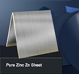 YTGZS Pure Zinc Sheet Metal Foil 3pcs 0.01mm x 100mm x 100mm Zn Plate view 3