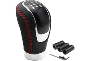 XINLIYA 5 Speed Shift Knob, Weighted Manual Gear Shifter Knobs, Leather Gear Shifting Handle, Automotive Manual Universal Tra