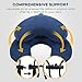 Travel Neck Pillow, Sable Memory Foam Air Neck Support Pillow for Sleeping (FDA Registered, Dual Filling Design, Comprehensive Support, Breathable Material, Machine Washable, Easy-to-Carry Buckle)