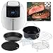 GoWISE USA GWAC22004 5.8-Quarts 8-in-1 Digital Air Fryer with 6-Piece Accessory Kit + 50 Recipes (White), QT