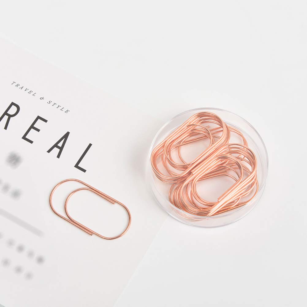 Rose Gold Paper Clips, Topgogo 20pcs 50mm 1.97\