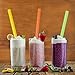 Hiware Extra Wide Smoothie Drinking Straws - 12mm Reusable Jumbo Bubble Tea Straws with Cleaning Brushes - 10 Pieces - Bpa-free Boba Straws