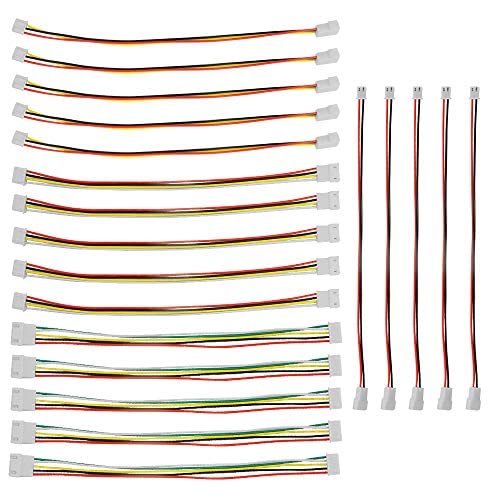 BGTXINGI 20Pcs 2PIN 3PIN 4PIN 5PIN Double End Female and Male Wire Connection Plug Extension cord Terminal Connector Electronic Wire Cable 200mm Compatible with JST XH