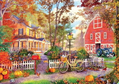 Buffalo Games - Dominic Davison - Autumn Farmhouse - 500 Piece Jigsaw Puzzle For Adults -Challenging Puzzle Perfect for Game Nights - Finished Size is 21.25 x 15.00